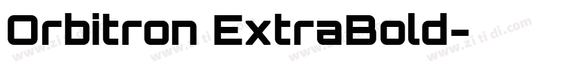 Orbitron ExtraBold字体转换